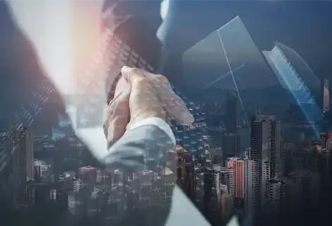 business collaboration concept featuring shaking hands