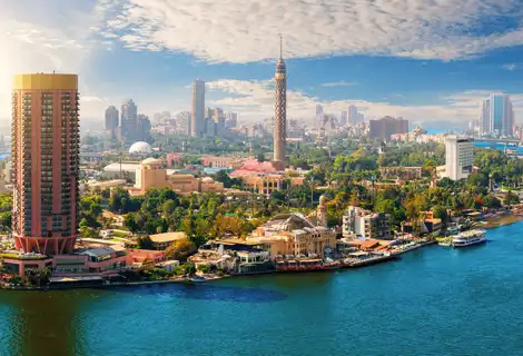 aerial view of Cairo, Egypt