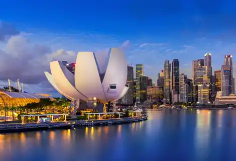 aerial view of Singapore skyline