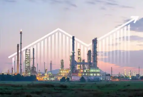 refinery production graph
